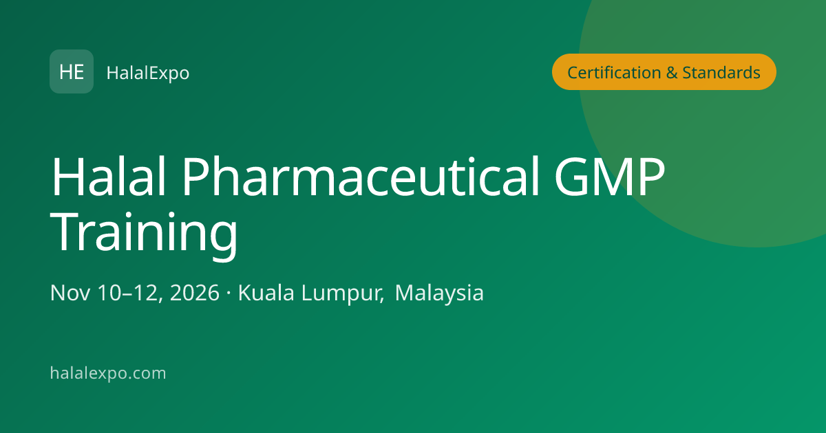Halal Pharmaceutical GMP Training